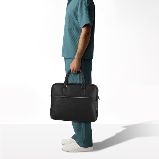 Boss New Crosstown Koffer Leer 38 cm Laptop compartiment