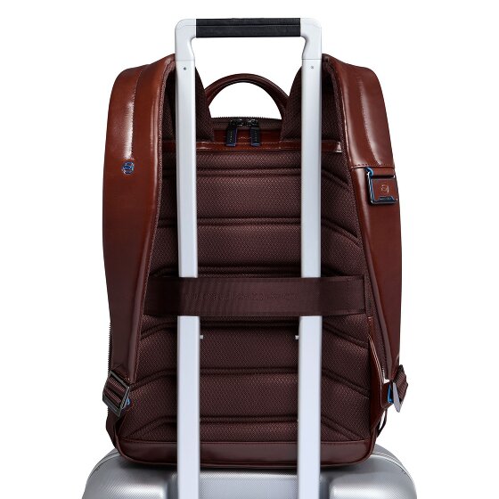 Piquadro Blue Square Dagrugzak RFID-bescherming Leer 37 cm Laptop compartiment