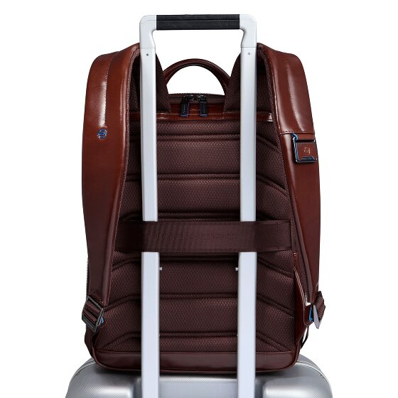 Piquadro Blue Square Dagrugzak RFID-bescherming Leer 37 cm Laptop compartiment