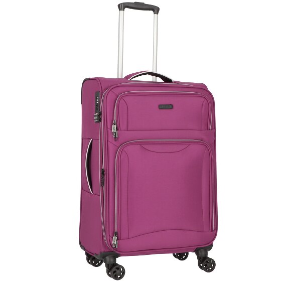 d&n Travel Line 9204 4 wielen Trolley M 66 cm met uitbreidingsplooi