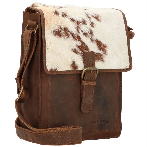 Greenland Nature Natuurlijke combinatie leren schoudertas 25 cm Greenland Nature Natuurlijke combinatie leren schoudertas 25 cm