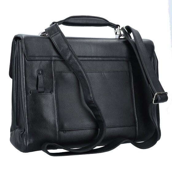 Piquadro Mode Aktetas Leer 41 cm Laptopcompartiment