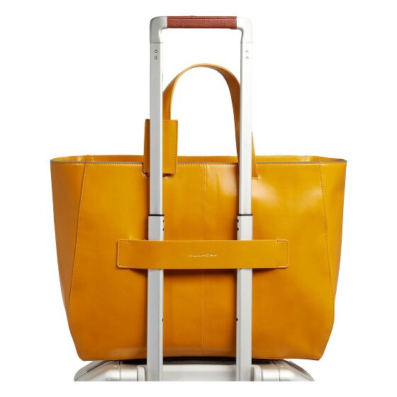 Piquadro Blue Square Shopper Tas Leder 40 cm
