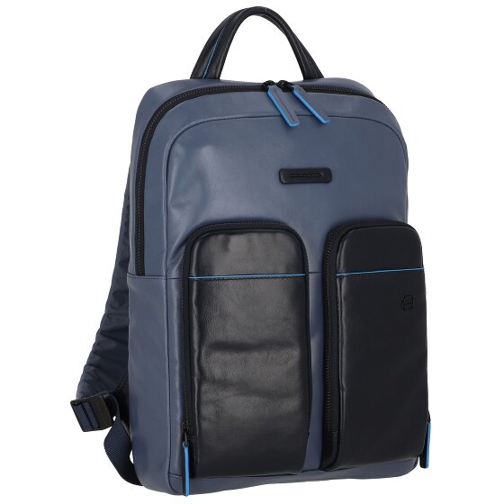 Piquadro Blauwe Revamp Rugzak RFID Leer 42 cm Laptopcompartiment