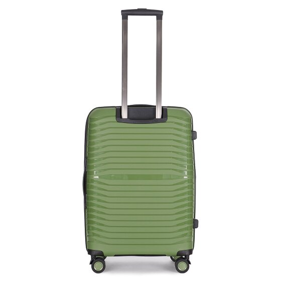 Stratic Bright+ 4 wielen Trolley M 66 cm met uitbreidingsplooi
