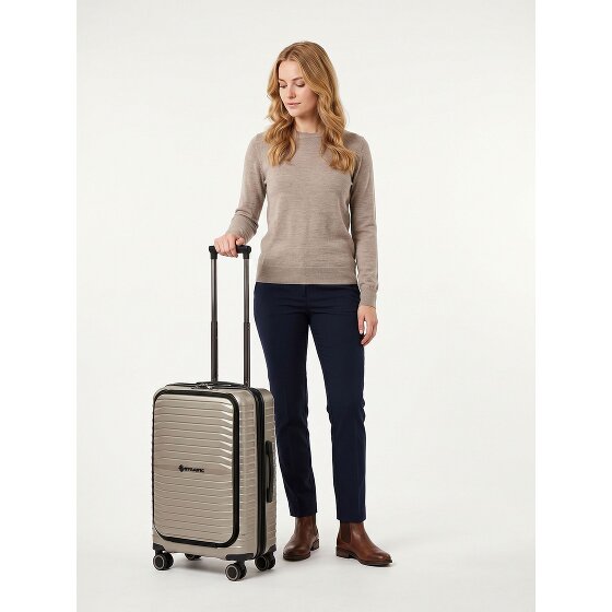Stratic Bright + 4 wielen Cabinewagen 55 cm Laptopvak