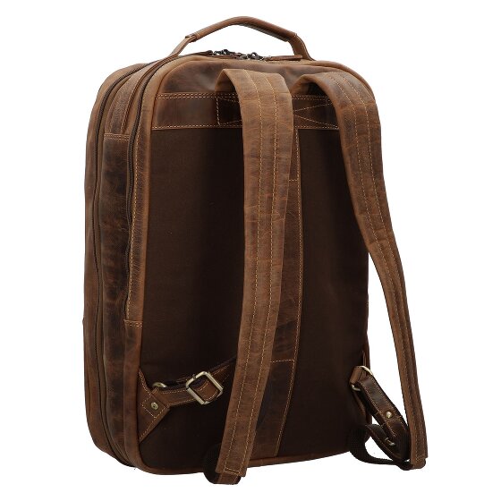 Greenburry Vintage reisrugzak leer 48 cm laptopvak