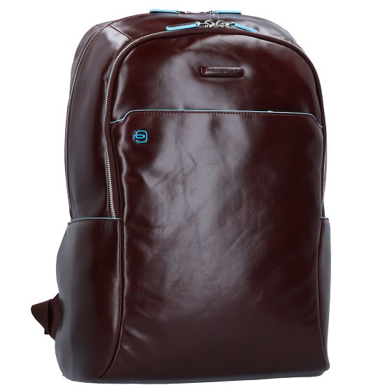Piquadro Blauwe vierkante rugzak Leer 43 cm Laptopvak Piquadro Blauwe vierkante rugzak Leer 43 cm Laptopvak