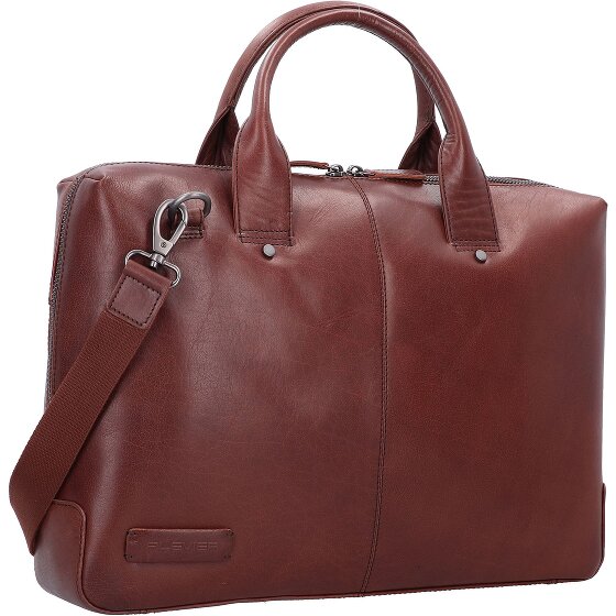 Plevier Rock Basalt Koffer Leer 41 cm Laptop compartiment