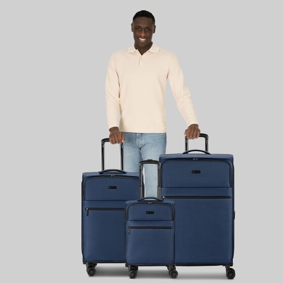 bugatti Valencia Soft 4 wielen Kofferset 3-delig met uitbreidingsplooi