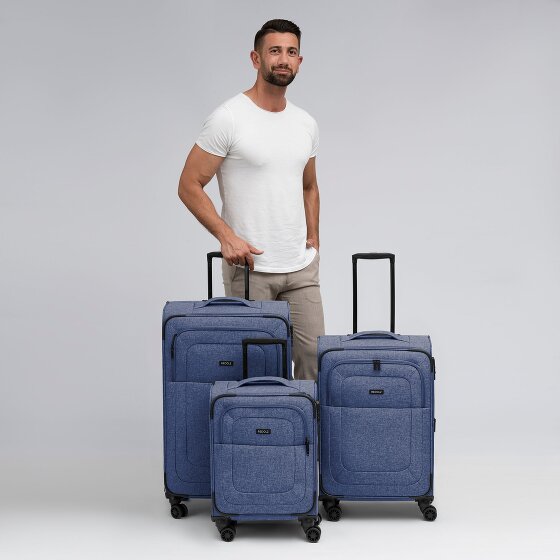 Redolz Essentials 12 THREE SET 4 wielen Kofferset 3-delig met uitbreidingsplooi