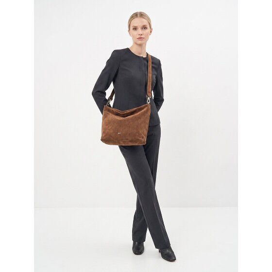 abro Ebony Schoudertas Leder 39 cm