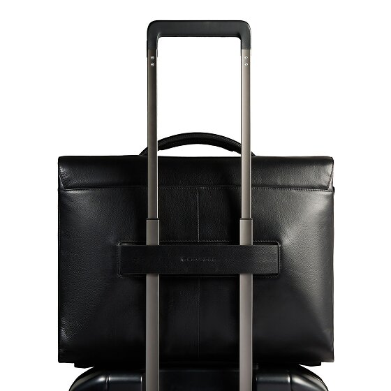 Piquadro Philip Aktetas Messenger Leer 42 cm Laptop compartiment