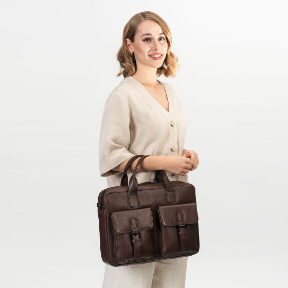 Farmhood Memphis Koffer Leer 39 cm Laptop compartiment