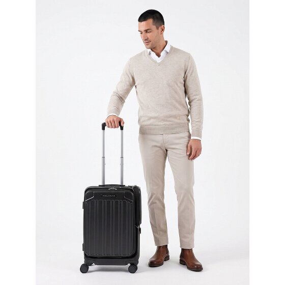 Piquadro PQ-Light 4 wielen Cabinewagen 55 cm Laptopvak