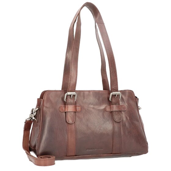 Spikes & Sparrow Schoudertas leer 34 cm