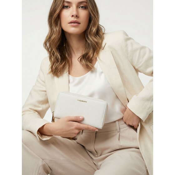 Lazarotti Bologna Leer XL Dubbele Zip-Around Portemonnee RFID Leer 20 cm