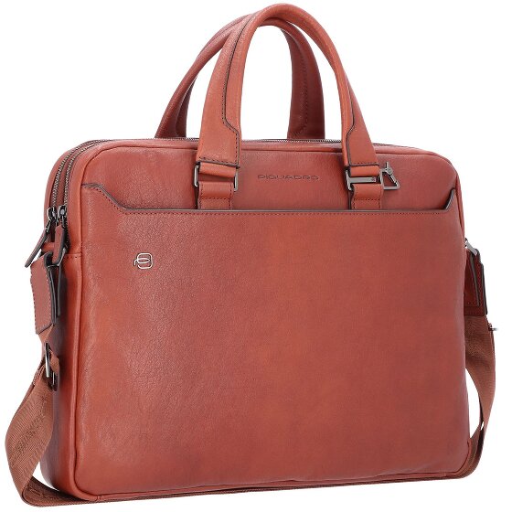 Piquadro Zwarte vierkante aktetas Leer 40 cm