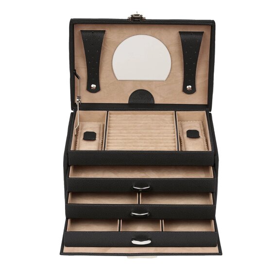 Windrose Beluga Juwelenkistje Leer 24.5 cm