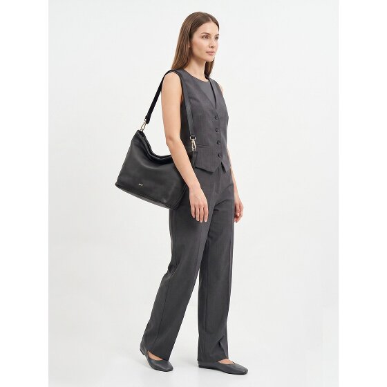 abro Ebony Schoudertas Leder 39 cm
