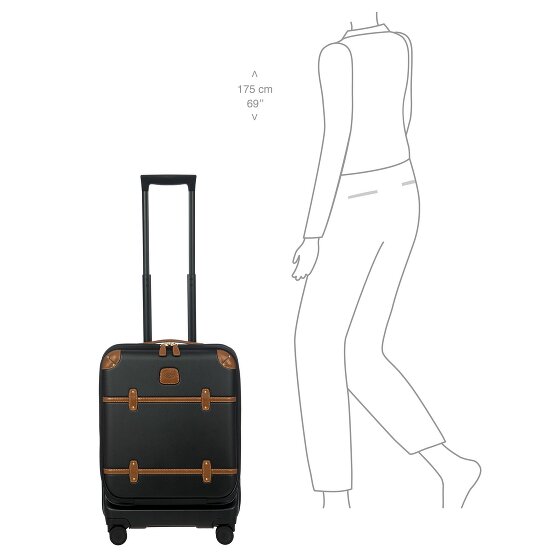 Bric's Bellagio 4 wielen Cabinewagen 55 cm met uitbreidingsplooi