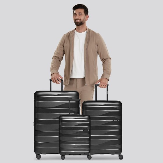 Bergpfeil Travel 4-wiel kofferset, 3-delig, met rekbare vouw