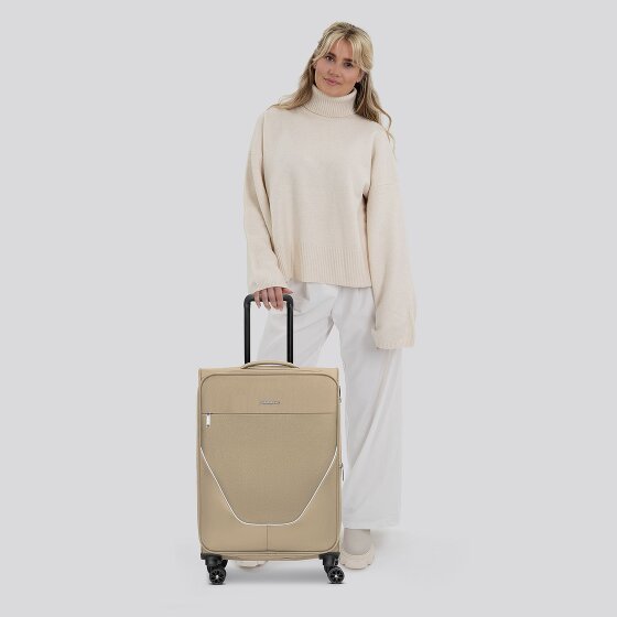 Stratic taska 4-wiel trolley M 65 cm met uitvouwbare plooi