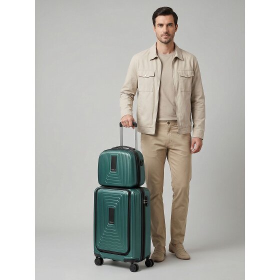 Redolz Essentials 14 kofferset 2 stuks cabine trolley met stretch vouw + beautycase