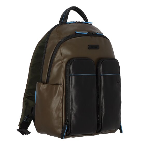 Piquadro Blauwe Revamp Rugzak RFID Leer 39 cm Laptopcompartiment