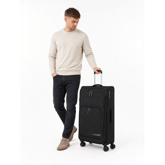 Travelite Kick Off 4 wielen Trolley L 78 cm met uitbreidingsplooi