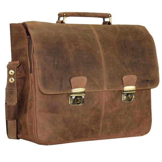 Greenburry Vintage aktetas leer 42 cm Laptop compartiment