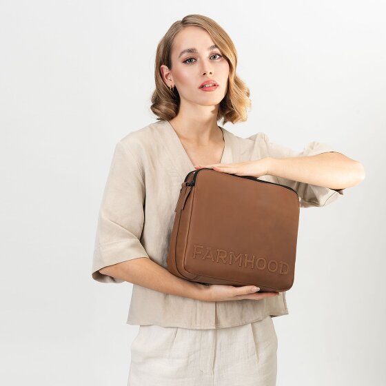 Farmhood Nashville XL schoudertas 2 vakken leer 29 cm