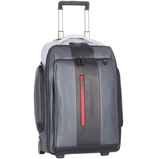 Piquadro Urban 2-Wiel Leren Rugzak Trolley 54 cm Laptopcompartiment