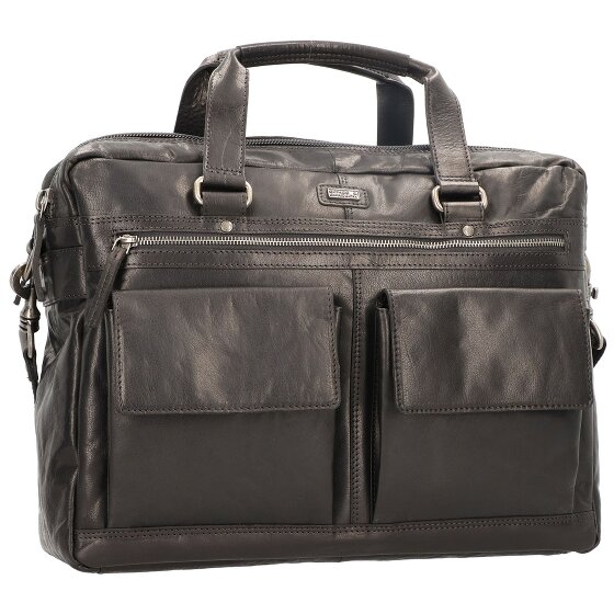Spikes & Sparrow Aktetas leer 41 cm laptop compartiment