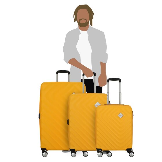American Tourister Summer Square 4 wielen Kofferset 3-delig met uitbreidingsplooi