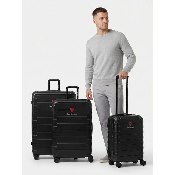Tonino Lamborghini Milano 4 wielen Kofferset 3-delig met uitbreidingsplooi