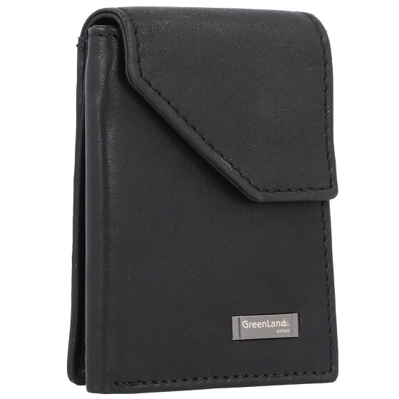 Greenland Nature Zwarte Nappa Portemonnee RFID Leer 7 cm