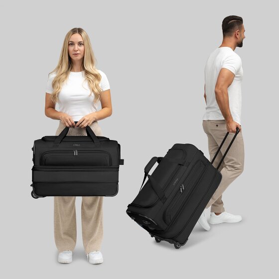 Redolz Duffle Essentials 2-wiel reistassenset 2 st. M+L met rekbare vouw