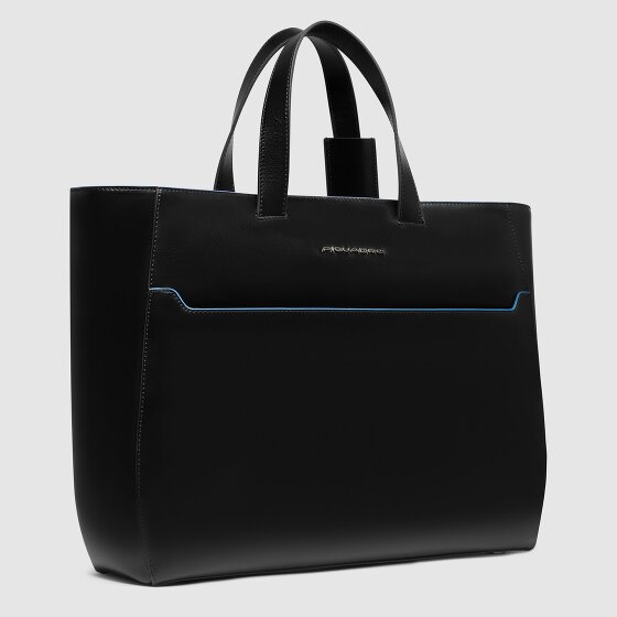 Piquadro Blue Square Shopper Tas Leer 40 cm