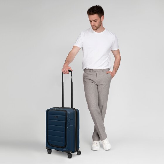 Redolz Essentials 17 4-wiel cabine trolley 55 cm soft-pocket laptop compartiment