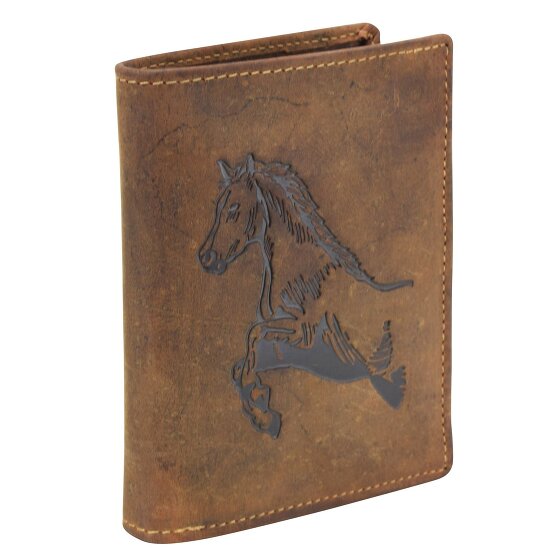 Greenburry Vintage Portemonnee Paard Leer 9,5 cm
