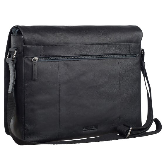 Leonhard Heyden Hamburg Messenger Leder 38 cm Laptopcompartiment