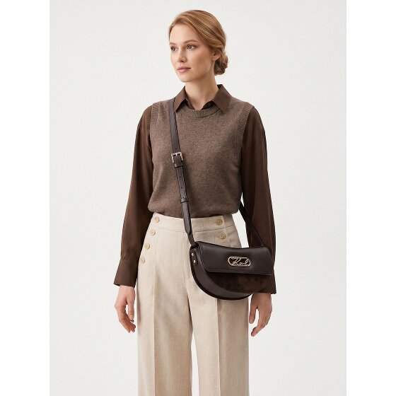 Karl Lagerfeld Signature Crossbody tas Leder 24.5 cm
