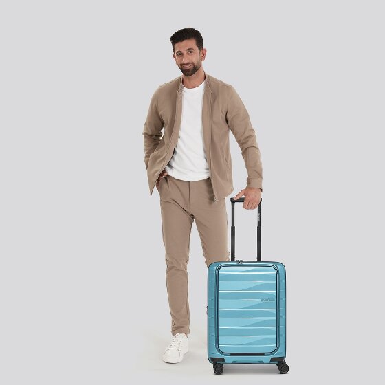 Bergpfeil Travel 4 wielen Cabinewagen 55 cm Laptopvak met uitbreidingsplooi