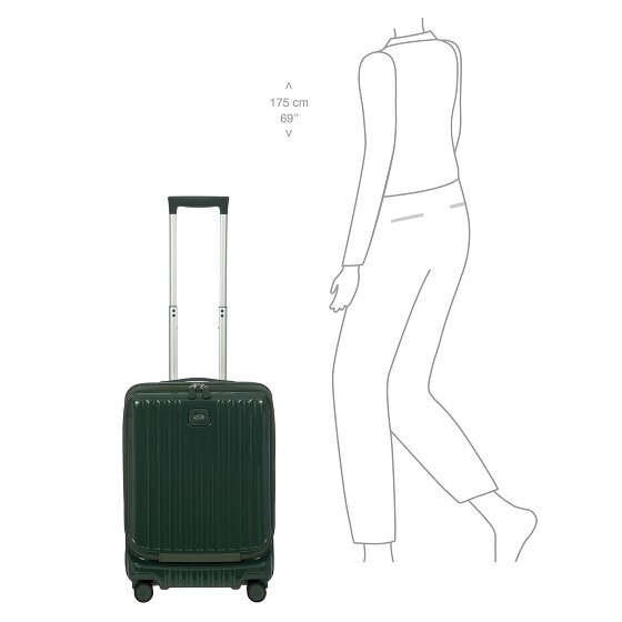 Bric's Positano 4 wielen Cabinewagen 55 cm met uitbreidingsplooi