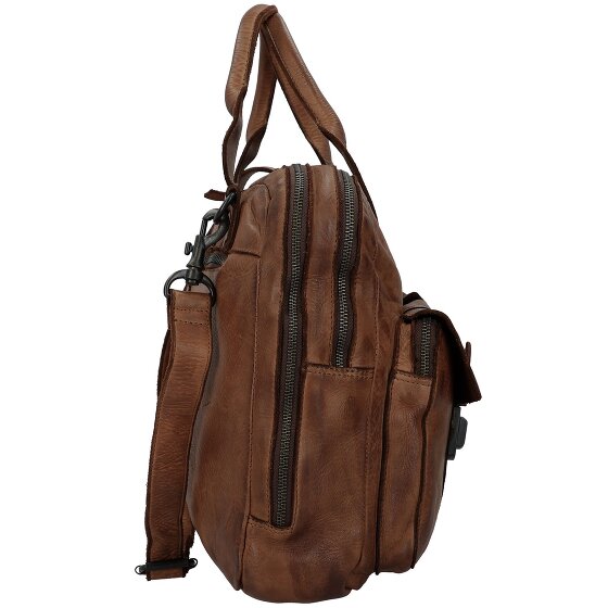 Harbour 2nd Koele Casual Winterhude aktetas Leer 40 cm Laptopcompartiment