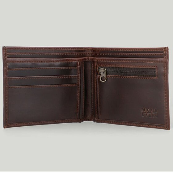 Buckle & Seam Rekeningportefeuille Leer 11,5 cm