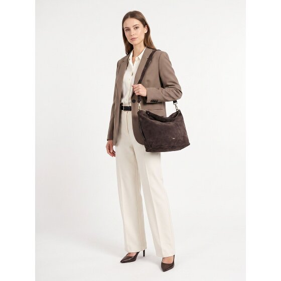 abro Ebony Schoudertas Leder 39 cm