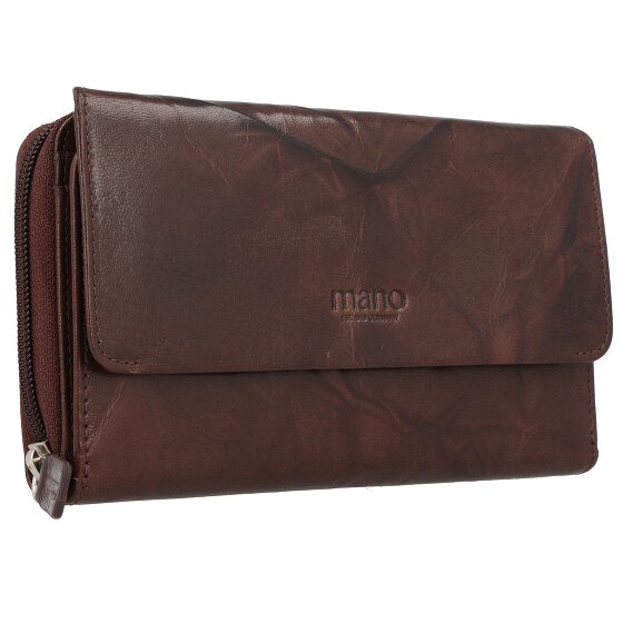 mano Donna Aurona Portemonnee RFID Leer 18 cm