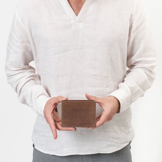Redolz Leather Essentials QF portemonnee RFID leer 12 cm